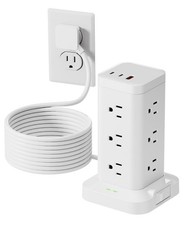 Power Strip Tower with Surge Protector 1800J, Fast Charging Tower PD20W USB-C...