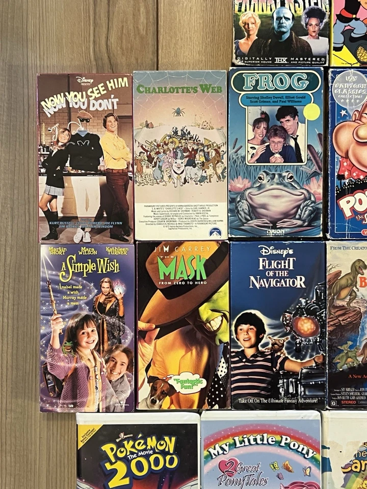 Lot Of 27 Vintage VHS Cartoons Movies Care Bears Batman Snoopy Power Rangers - Image 2 of 4