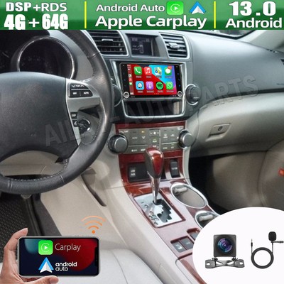 CarPlay For Toyota Highlander 2008-2013 Android 13 Car Stereo Radio GPS 4+64GB