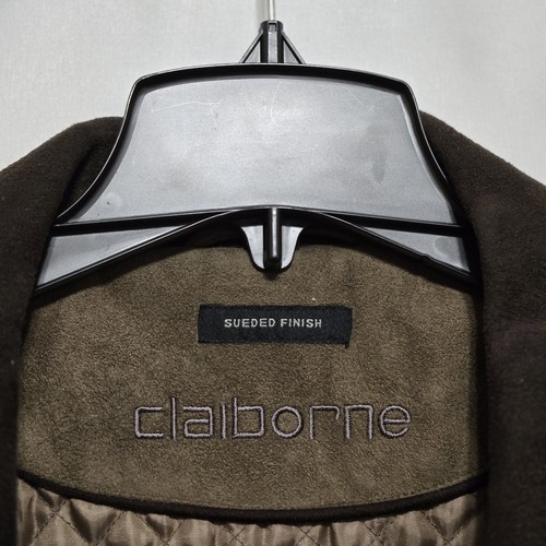 Claiborne Outerwear Jacket Men's Brown Size XXL Sueded Finish Adjustable Waist - Picture 3 of 20