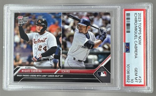 101361662 Miguel Cabrera Ichiro Suzuki 2023 Topps Now #25 PSA 10