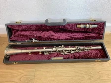 ELKHART CAVALIER Silver Open Hole Clarinet 30s Vtg Case Mouthpiece Ligature