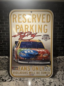 Kyle Busch Autographed Fan 11x17 Parking  Sign