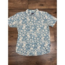 Patagonia Go To Shirt Organic Cotton Blue Floral Short Sleeve Hawaiin Mens L