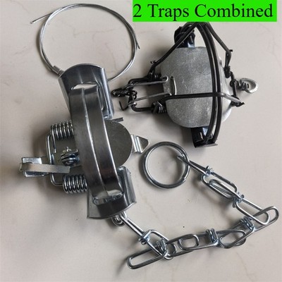 (2 TRAPS ) COIL SPRING TRAP COYOTE BOBCAT FOX MOUSE RAT LYNX SURVIVAL TRAPPING