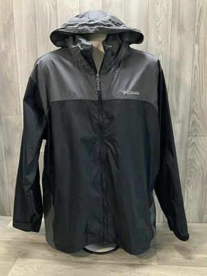 Columbia Jacket Mens 2XL Glennaker Lake Rain Full Zip Waterproof Hooded Packable