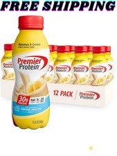 Premier Protein Shake, Bananas Cream, 30g Protein, 11 fl oz, 12 Ct