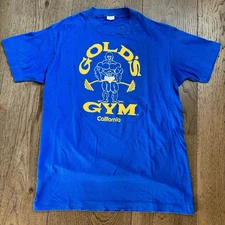 Vintage Gold’s Gym California T-Shirt Bodybuilding Workout Fitness Tee S-5XL