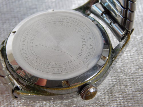 Vintage 1970's Eastfield 2 Star 32mm Black Dial Manual Wind Watch - Picture 7 of 9