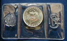 1987 Italy 500 £ silver coin Family  UNC/BU  official box