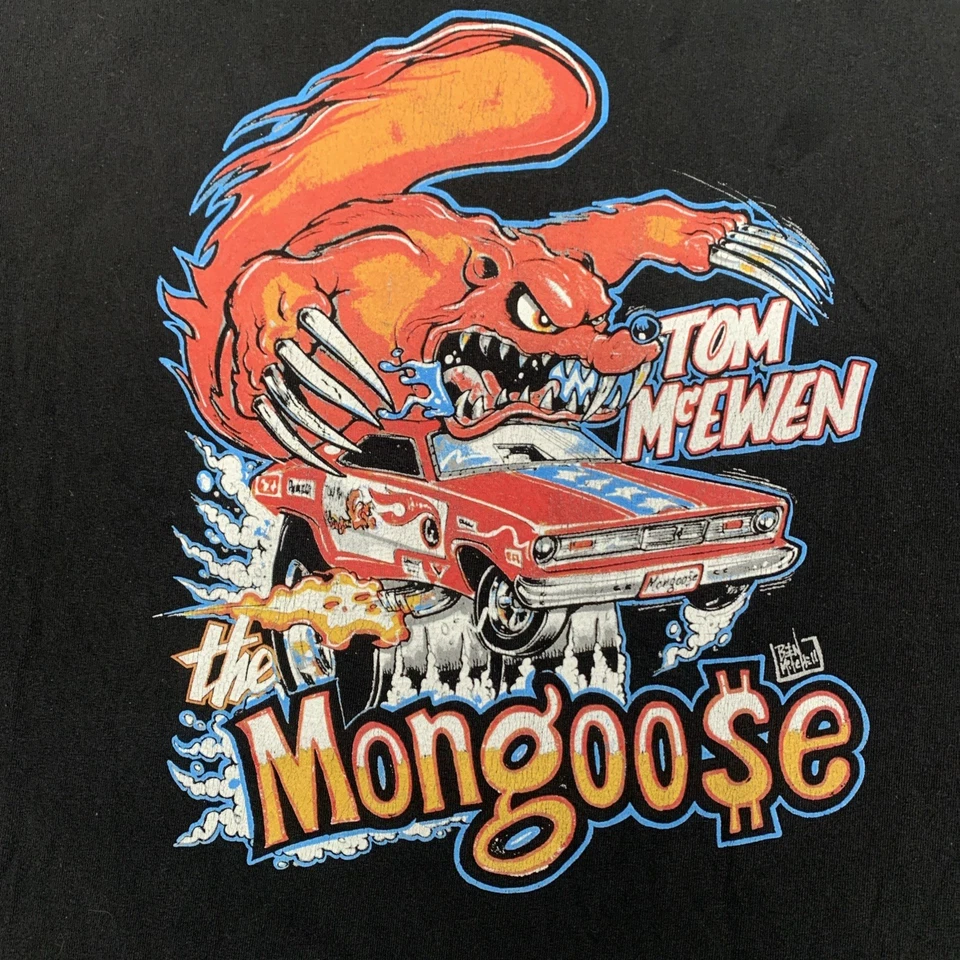 VRHTF NHRA VINTAGE SUPER COOL TOM THE MONGOOSE MCEWEN T-SHIRT-XXXL - Image 2 of 4