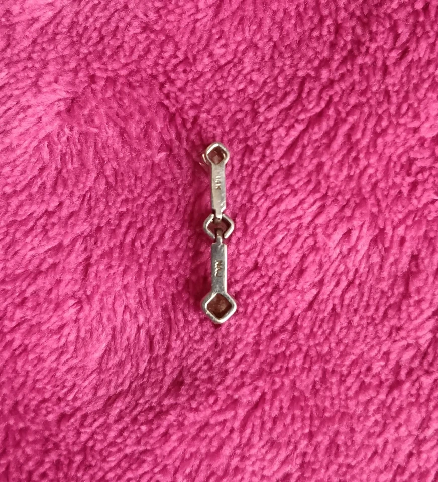 Collar colgante de diamantes talla princesa 18K - oro blanco 3 piedras Foto 2 de 3