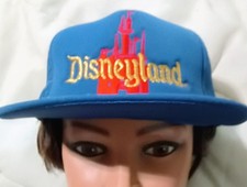 Walt Disney World Vintage Adult 80's Mesh Snapback Trucker Hat Cap Gold Leaf NOS