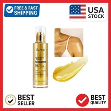 Body Shimmer Oil & Face Brightener, Long-Lasting Glow Luminizer
