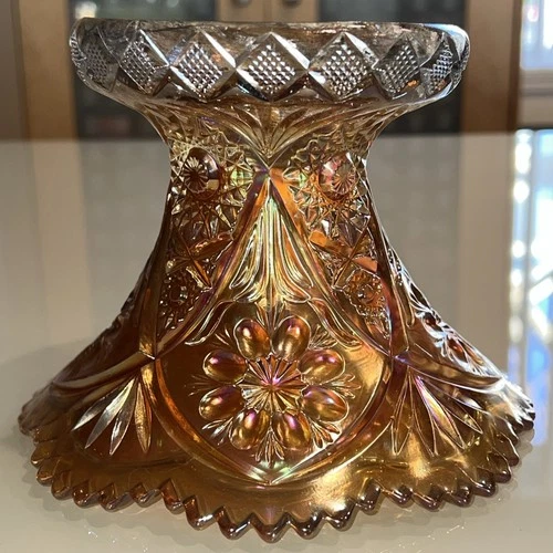 Imperial Carnival Glass Marigold Punch Bowl Stand