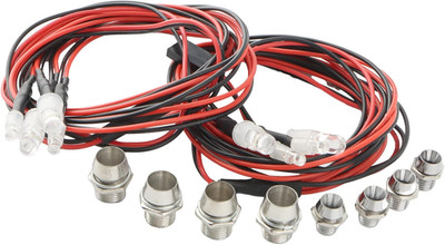 8 LED Light Set LED Headlight for 1:10 Scale RC Car,4 White Headlights & 4 Red T