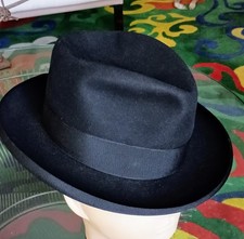 RARE MINTY Vintage 60's BORSALINO Alessandria St. REGIS style Fedora Hat 7 1/8