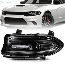 For 2015-2021 Dodge Charger Headlight Assembly Black Housing Left Side Replace