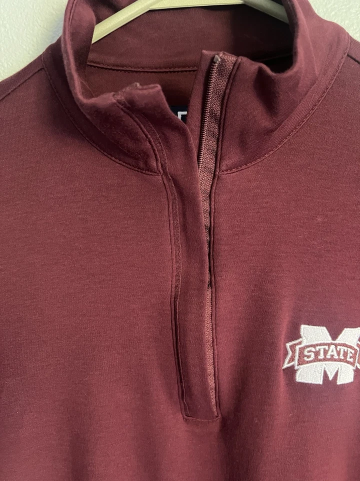 Women’s Cutter & Buck Mississippi State Quarter Zip, Size S, Pima Cotton, EUC. - Image 3 of 4