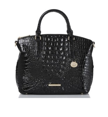BRAHMIN Duxbury Satchel Black Melbourne Genuine Leather *BRAND NEW*
