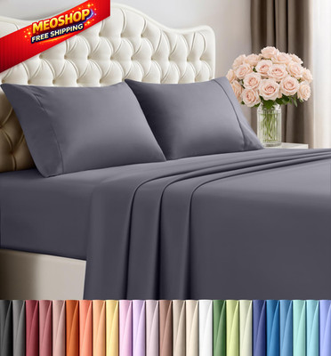 Utopia Bedding Full Sheet Set   4 Piece Bed Sheets for Size Full, Grey 