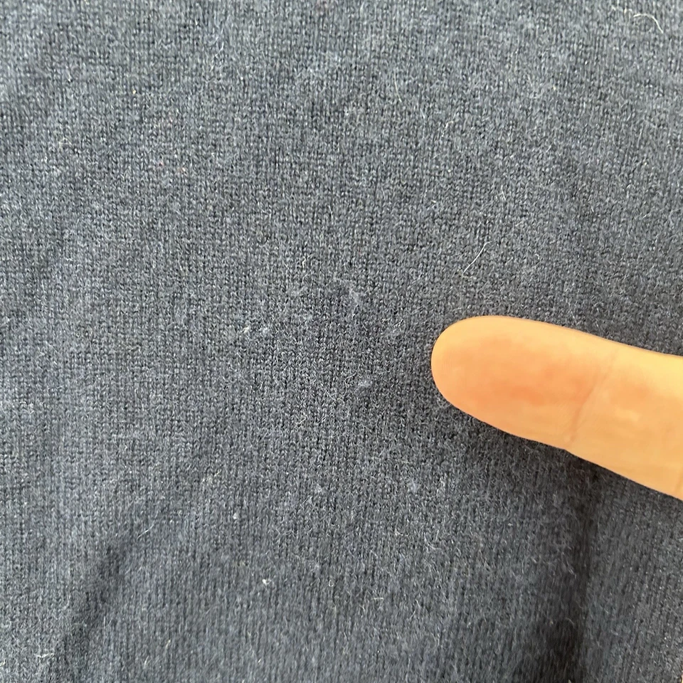 Boggi Milano Sweater Mens Medium Navy Blue 100% Cashmere Crew Neck Pullover  * - Image 3 of 4