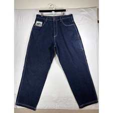 Fubu Jeans Mens 40x34 Dark Wash Excellent Baggy 90s Streetwear Limited Edition