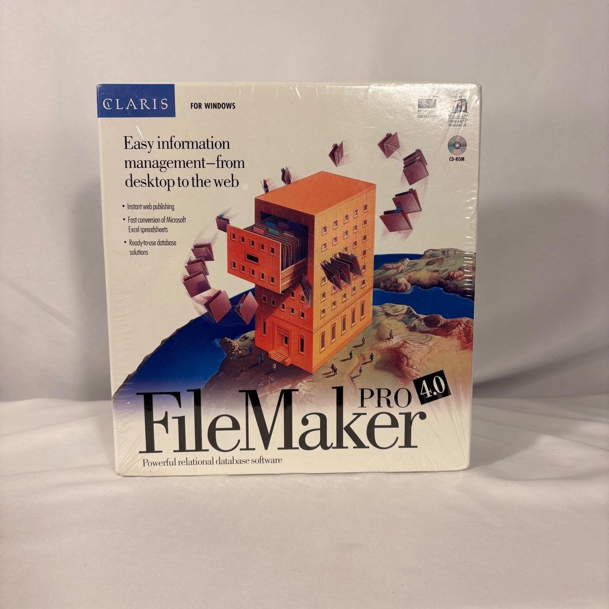 Claris FileMaker Pro 4.0 for Windows Vintage Database Software New