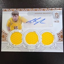 Austin Reaves 14/25 Game Used Patch Auto Topps Royalty Superior Jersey Signature