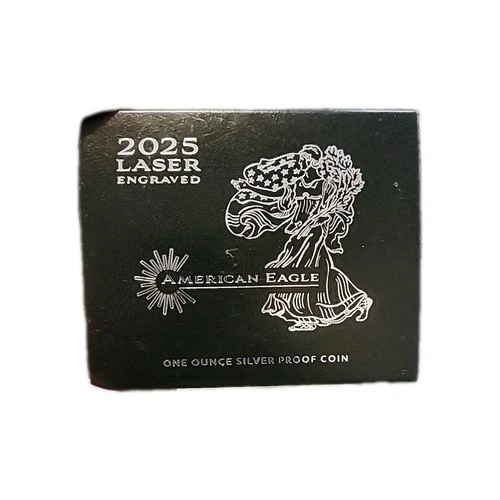2025 W $1 American Silver Eagle Proof Laser Beam Privy w Box/COA