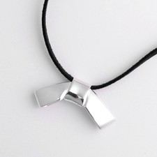 ANNIKA INEZ Petite Cravat Necklace 616 Women's Ribbon Pendant Silver 925