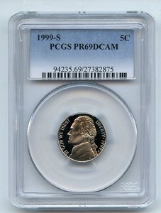 1999 S 5C Jefferson Nickel PCGS PR69DCAM