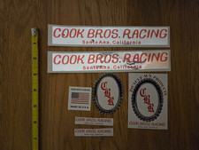 NOS LATE 70s OLD SCHOOL BMX COOK BROTHERS COOK BROS FRAME STICKER DECAL VINTAGE