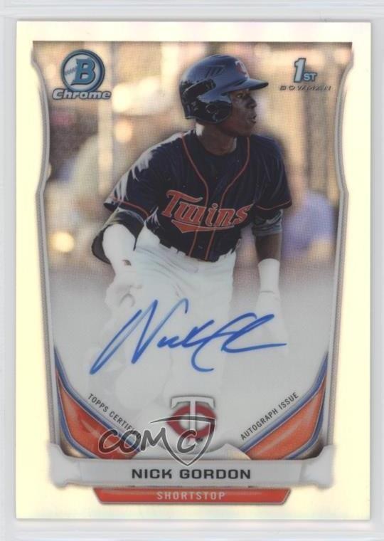 2014 Bowman Draft Chrome Pick Refractor Nick Gordon #BCA-NG Auto 0oz2