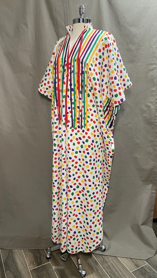 Vintage 1980’s Victor Costa At Home Neiman Marcus Hostess Kaftan Dress - Image 2 of 4