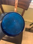 Vintage Blue Glass Genie Bottle Decanter Blenko Style Art Home Decor 11" — photo 3