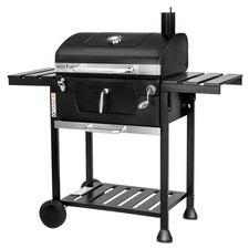 ✅Barbecue a Carbonella Professionale in Acciaio con Doppia Griglia Coperchio BBQ