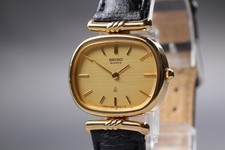 Orologio donna vintage 1980 *quasi come nuovo* Seiko SQ 2320-5400 oro quarzo quadrato GIAPPONE
