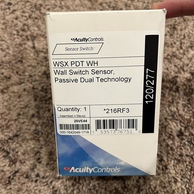 Acuity Controls Sensor Switch WSX PDT WH Wall Switch Sensor, Passive Dual Tech