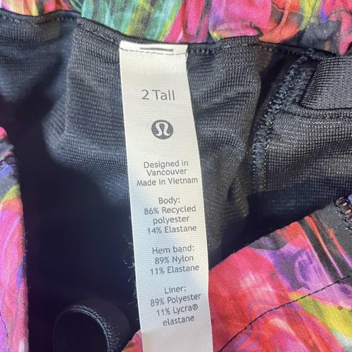 Lululemon Speed Up Shorts Womens 2 Tall Multicolor Run Athletic Zip Pocket Mesh - Picture 7 of 12