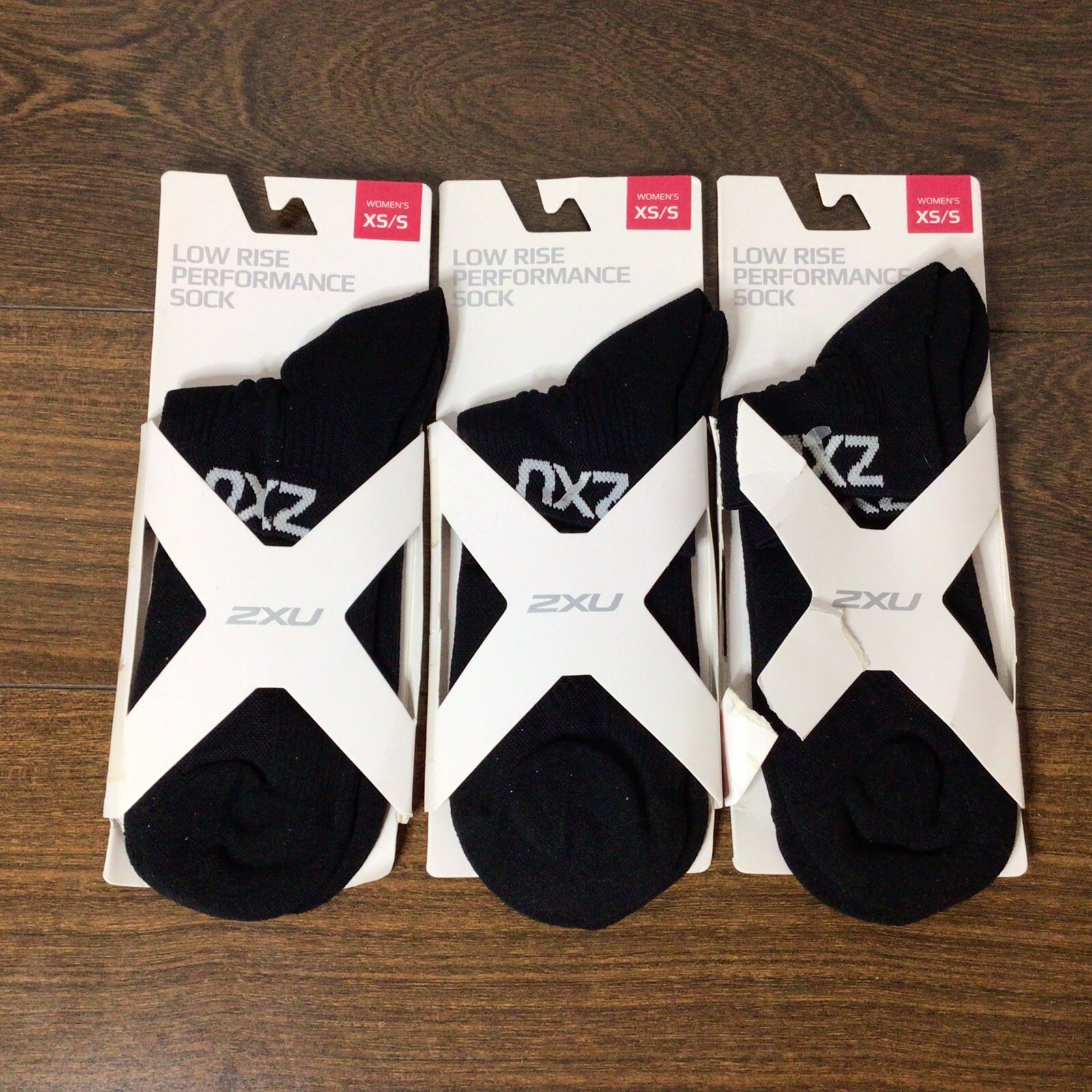 2XU Low Rise Performance Sock Women’s Size XS/S (5.5-7.5) Black - Lot Of 3 - NEW