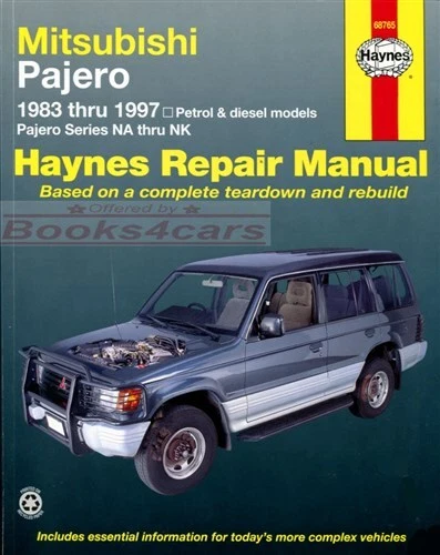 MONTERO MANUAL SERVICE REPAIR SHOP MITSUBISHI PAJERO BOOK HAYNES CHILTON 83-97