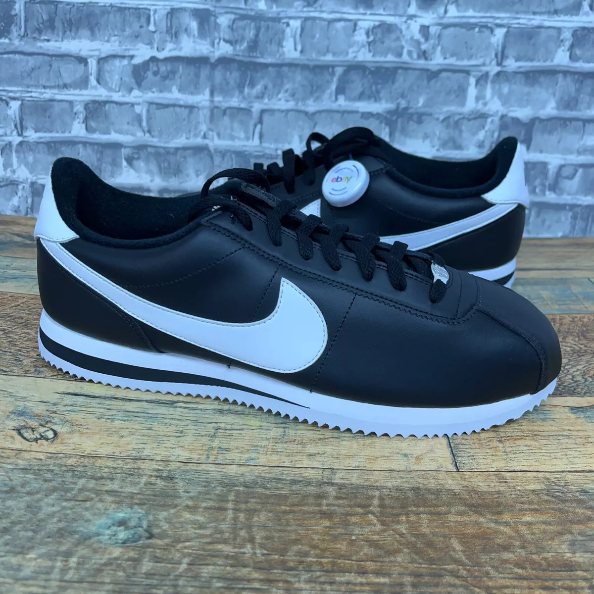 Nike Cortez 72 OG 819719 012 Basic Leather Black White Silver Mens Size 13 New