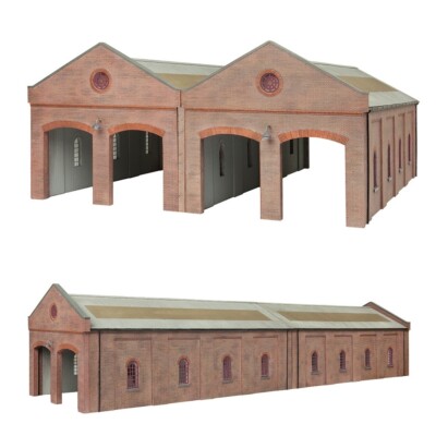 Bachmann Scenecraft 44-0183R elektrisches Zugdepot Gebäude (rot) NEU