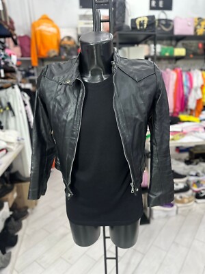 Generico Herrenjacke Aus Echtem Leder Gebraucht Größe 42 Schwarz LLV173