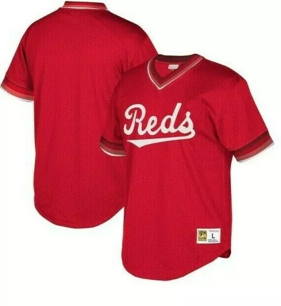 Mitchell & Ness Cincinnati Reds Baseball Jersey New Mens Sizes MSRP $90