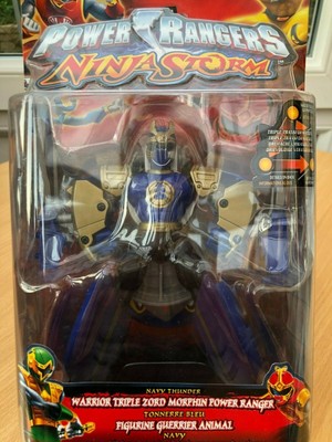 images Power Rangers Ninja Storm Blue Ranger Zord power rangers ninja storm blue navy thunder warrior zord misb very rare ebay
