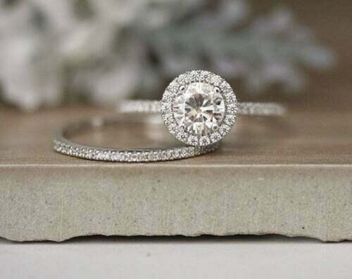 Lab Created 1.90 ct Brilliant Round VVS1/D Diamond Silver Ring Wedding Jewelry