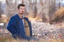 Wyoming Traders Mens Blue Button Up Corduroy Collar Denim Ranch Wear Jacket