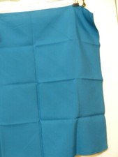 x VINTAGE SYMPHONY SCARF-TURQUOISE/BLUE -20.5"x 21"-100 POLYESTER-EUC